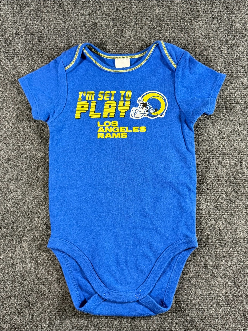 NFL Team Apparel Los Angeles Rams One Piece Bodysuit Size 18 Months Football